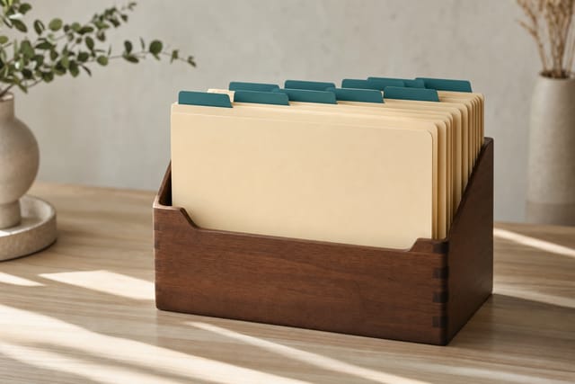 A row of blank manila folders with teal tabs